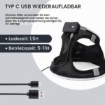 PcEoTllar LED-Hundegeschirr XS aufladbar – 9 Modi, reflektierend für kleine Hunde – Bild 6