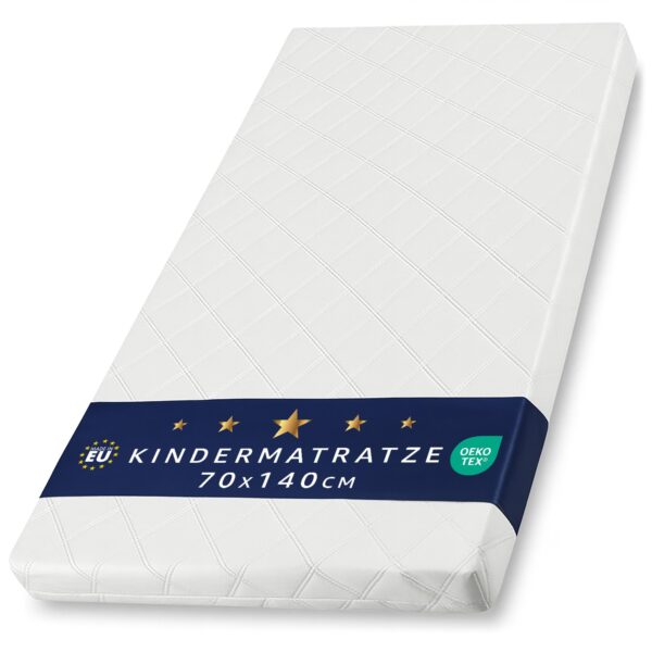 Totsy Baby Kindermatratze 70x140 cm – Atmungsaktiv & Reisefreundlich für Babybett