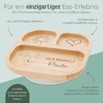 Bärenfreunde Babyteller personalisiert – Bambus-Kinderteller mit Saugnapf & Lasergravur – Bild 4