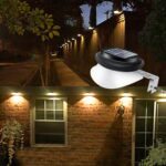 AGOTD 6er Set Dachrinnen Solarleuchten 100LM IP55 – Warmweiss Gartenbeleuchtung für Zaun & Aussenwand – Bild 7