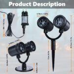 Moxled Halloween Projektor Doppelkopf mit Timer – Wasserdicht Outdoor Deko für Garten & Hof – Bild 8