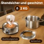 Clatronic Elektrisches Fondue-Set 1,2L Edelstahl – für 8 Personen mit Gabelset – Bild 5