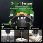 Ginour 21V Akku-Schlagbohrschrauber 50Nm mit Makita-Kompatibilität – Professionelles 3-in-1 Komplettset – Bild 4