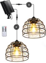 FabStyl Solar Hängeleuchte Boho-Design – 2er Set mit Fernbedienung & Timer für Garten