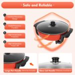 6 l Aohuada Yin-Yang Fondue Topf elektrisch 1360 W – Doppelkammer Hot Pot für Zuhause – Bild 9
