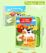 Zaxiva Busy Board 20-in-1 Montessori Quiet Book – Filz Bauernhof für Kinder ab 1 Jahr – Bild 2