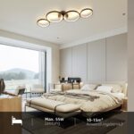 GBLY LED Deckenleuchte 88cm mit 4 Ringen – Dimmbar & Fernbedienung für Wohnzimmer – Bild 9