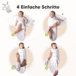 KeaBabies 3er-Pack Bio-Pucksack 0-3 Monate – Ergonomischer Babyschlafsack aus Bio-Baumwolle – Bild 3