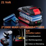 Olubfdh 21V Akkuschrauber mit 2x2000mAh Akku – 45Nm Drehmoment für Heimwerker – Bild 4