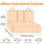 Alfheim Hundedecke Auto Rückbank 133x127 cm – Wasserdichter Rücksitzbezug mit Rutschfest – Bild 3