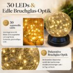 Ciskotu 4er Set Bruchglas Solarleuchten – 120 LED Gartenbeleuchtung IP44 Wasserdicht – Bild 3