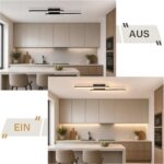 Glitzerlife LED Deckenleuchte 60cm – Moderne Deckenlampe Warmweiss 12W für Küche & Wohnzimmer – Bild 2