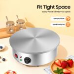 WAPHOERTE Crepesmaker 3000W – Elektrische Crepesplatte 45×16cm mit Temperaturregelung – Bild 4