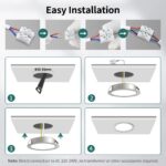 KYOTECH 3W LED Einbaustrahler 230V, dimmbar, IP44 – 3er Set Nickel, 3000K Warmweiss – Bild 9