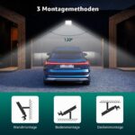 Viugreum 2er-Set 150W LED Aussenstrahler mit Bewegungsmelder – 15000 lm Flutlicht IP67 – Bild 5