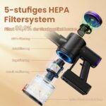 Zynet S9 Akkustaubsauger Kabellos 45kPa – Beutellos mit flexiblem Gelenk & HEPA-Filter – Bild 5