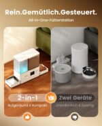 oneisall 2-in-1 Futterautomat & Trinkbrunnen 8,5L – Automatische Fütterung & Wasserspender für Katzen – Bild 5
