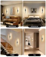 Oraymin LED Wandleuchte 12W, 40cm – Modernes Liniendesign mit 3000K Warmweiss für Schlafzimmer & Wohnzimmer – Bild 6