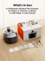 FEELNEEDY 4L Kabelloser Katzenbrunnen mit Bewegungssensor – Edelstahl Trinkbrunnen mit 4000mAh-Akku – Bild 7