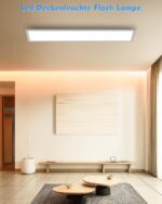 GIACOMO LED-Deckenleuchte 100x25cm, 36W 3600lm Neutralweiss 4000K – Flaches Panel für Wohn- & Schlafzimmer – Bild 2