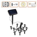 Spetebo LED Solar Pflanzenstrahler 10er Set – Warmweisse Mini Gartenleuchten mit Erdspiss – Bild 3