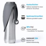 Petace Hunde Trinkflasche 750 ml – Vakuumisoliert, auslaufsicher & faltbar für Outdoor – Bild 4