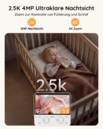 BOIFUN 2.5K WLAN-Babyphone mit 5,5-Zoll-Monitor – KI-Erkennung & 360° Kamera für sicheren Babyschlaf – Bild 7