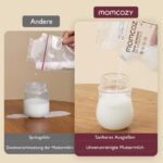 Momcozy Easy Pour Muttermilchbeutel 250 ml – 120 Stück mit Temperatur-Farbwechsel – Bild 5