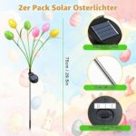 Ninonly Solar Oster Deko Eier – 2er Set mit 6 LED & 2 Modi für Garten & Balkon – Bild 2