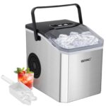 GUIVACI Eiswürfelmaschine mit Selbstreinigung – 12 kg/24h, tragbar mit Griff
