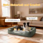 Zedelmaier Hundebett L 90×68cm Olivgrün – Ergonomisches Hundekorb mit abnehmbarem Bezug – Bild 3