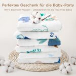Maliton 6er Set Baby Mullwindeln 70x70cm – 100% Baumwolle Spucktücher für Neugeborene – Bild 5