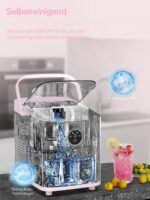 FOHERE Eiswürfelmaschine 14 kg – Kompakt mit Griff, 2 Grössen & Selbstreinigung – Bild 4