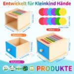 FCSONU Montessori Steckspiel ab 1 Jahr – Holzspielzeug für Feinmotorik & Entwicklung – Bild 2