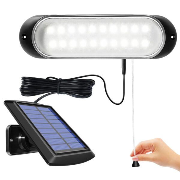 ChunHee Solar Hängelampe 20LED IP65 wasserdicht – kabelgesteuert für Garten & Terrasse