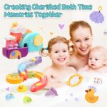 CUTE STONE Baby Badespielzeug-Set – Interaktive Wasserrutsche & Fischernetz für Kleinkinder – Bild 7