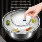 Elektrische Salatschleuder 4,8 l mit USB-Akku – Gemüsetrockner aus Edelstahl für schnelle Salatzubereitung – Bild 4