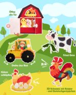 hahaland Montessori Quiet Book Bauernhof – 20 Lernaktivitäten für Babys ab 1 Jahr – Bild 8