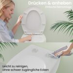 YEAUPE PRO Toilettensitz Duroplast mit Absenkautomatik – Oval, bis 150 kg belastbar – Bild 5