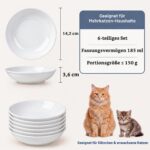 AHX Keramik-Katzennäpfe Set 6er – Schnurrhaarfreundlich & spülmaschinenfest – Bild 2