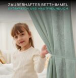 ALAVYA HOME® Hausbett Himmel Deko Set 3-tlg – Bio-Musselin Baumwolle, 125x350cm – Bild 4