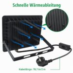 Eleganted 100W LED Strahler Außen – 10000 Lumen Flutlicht IP66 Wasserfest für Garten & Hof – Bild 2