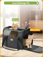 morpilot Katzentransportbox 40x26x28cm – Sichere Transporttasche für Katzen & Welpen bis 5kg – Bild 3