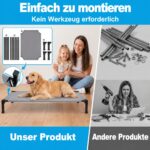 Niubya Erhöhtes Hundebett 107x77 cm – Outdoor Hundeliege für grosse Hunde bis 32 kg – Bild 5