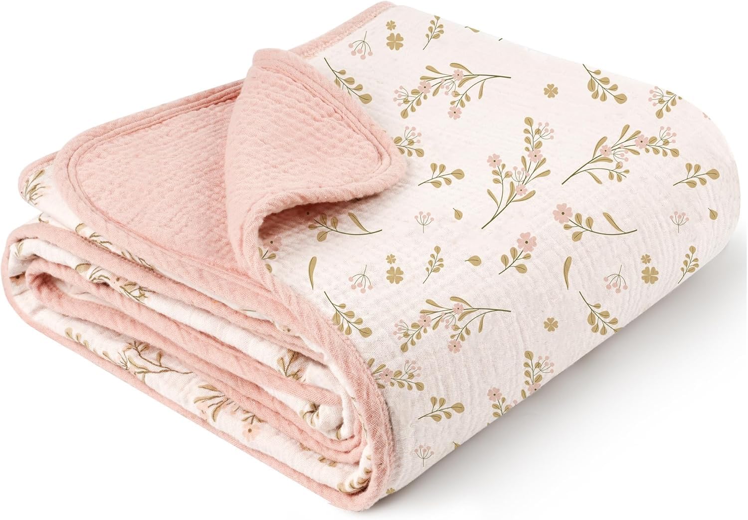 MiuK!ns Musselin Babydecke 120x120 cm – 100% Baumwolle, Atmungsaktiv & Kuschelig