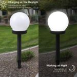 6er Set Solar Kugelleuchten LED Kaltweiss – Wasserdichte Gartenleuchten für Aussen – Bild 4