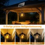 ChunHee Solar-Hängelampe IP65 mit 4400 mAh – Kabellose Beleuchtung für Schuppen & Garage – Bild 4