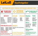 LEILUO 158-teiliges Multitool Zubehör-Set – Sägeblätter & Schleifer für DeWalt & Makita – Bild 9