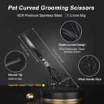 CIICII 7 Zoll Hundeschere Profi-Set – 10-teilige Fellschere mit Effilierschere für Hunde & Katzen – Bild 3