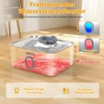 SIBAYS 15L Edelstahl Trinkbrunnen für Hunde & Katzen – Ultra-leise Wasserschale mit LED & 5-stufiger Filterung – Bild 6